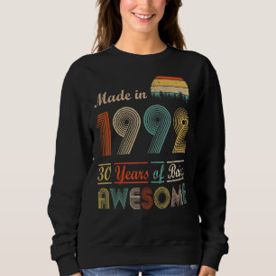 Sudadera Cumpleaños Vintage 1992 30 Años De Ser Aterrador 3