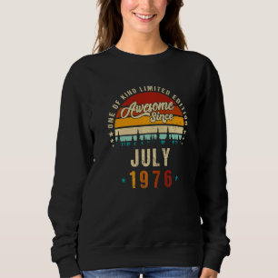 Sudadera Cumpleaños Vintage 46 Increíble Desde Julio 1976 É