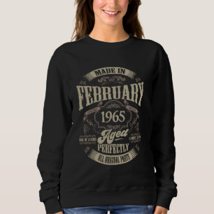 Sudadera Cumpleaños Vintage 60 Born Febrero 1965 60 Años