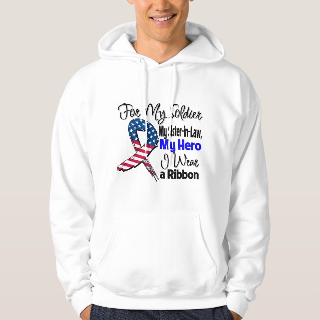 Sudadera Cuñada - mi soldado, mi héroe Ribb patriótico (Anverso)
