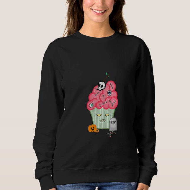 Sudadera Cupcake de zombie para Halloween (Anverso)