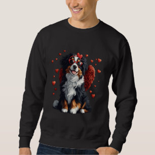 Sudadera Cupid Bernese Mountain El día de San Valentín Dog