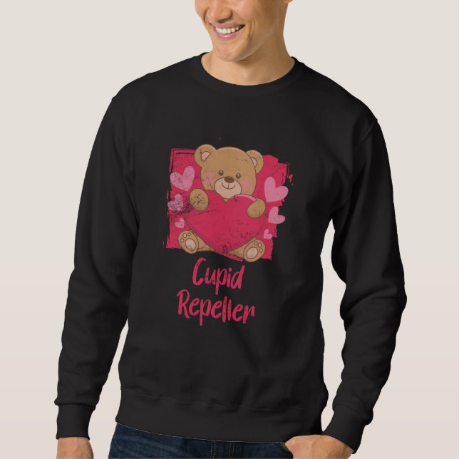 Sudadera Cupid Repeller Anti Valentines Humor Heartbroken (Anverso)
