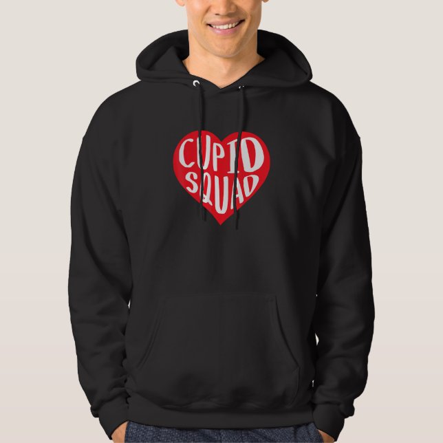 Sudadera Cupid Squad Heart Funny Best friend Group Valentin (Anverso)