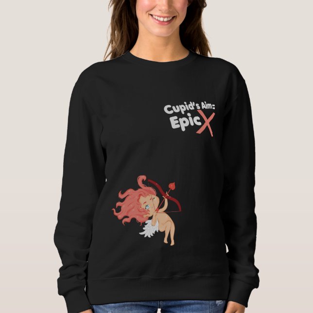 Sudadera Cúpido de Cabello Rosa Lindo (Anverso)