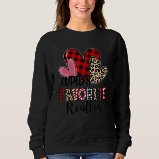 Sudadera Cupid's Favorite Realtor Three Hearts Valentine's 