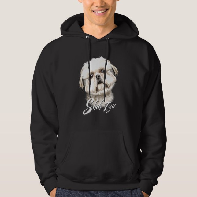 Sudadera Cura Furry Shih Tzu Perro Cara seria (Anverso)