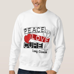 Sudadera CURACIÓN 1 del AMOR de la PAZ del cáncer de pulm