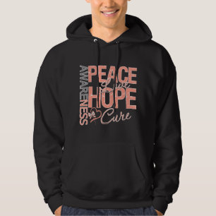 Sudadera Curación del amor de la paz del cáncer endometri