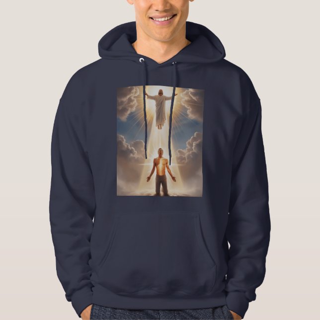 Sudadera Curado por su luz - Inspirador capucha cristiana (Anverso)