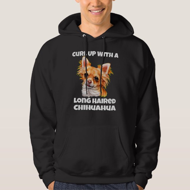 Sudadera Curar Con Un Largo Pelo De Perro Chihuahua (Anverso)