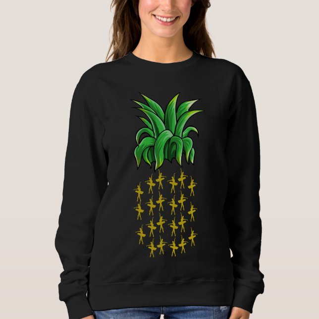 Sudadera Curiosa bailarina de ballet Pineapple Fruit Lover  (Anverso)