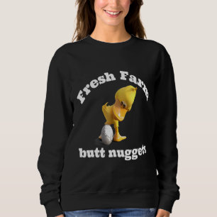 Sudadera Curiosa Granja Fresca Butt Nuggets Pato de pollo