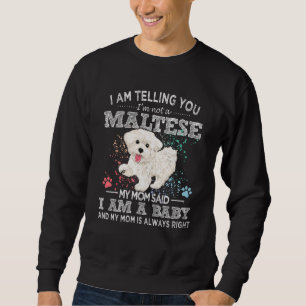 Sudadera Curiosa mamá maltesa cachorro perro bebé
