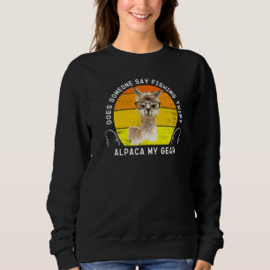 Sudadera Curiosa Pesca Alpaca My Gear Fisherman Pun Angler