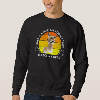 Sudadera Curiosa Pesca Alpaca My Gear Fisherman Pun Angler
