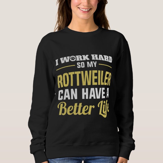 Sudadera Curiosa Rottie Rottweiler Dog Shirt (Anverso)