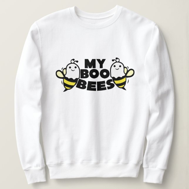 Sudadera Curioso Boo Bees Wordplay Halloween Sweatshirt (Anverso del diseño)
