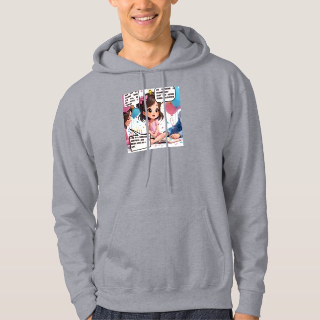 Sudadera Curioso Chica de cumpleaños - Abrazando al esplend (Anverso)