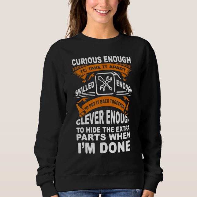 Sudadera Curioso Curioso Profesional E Inteligente Curioso  (Anverso)