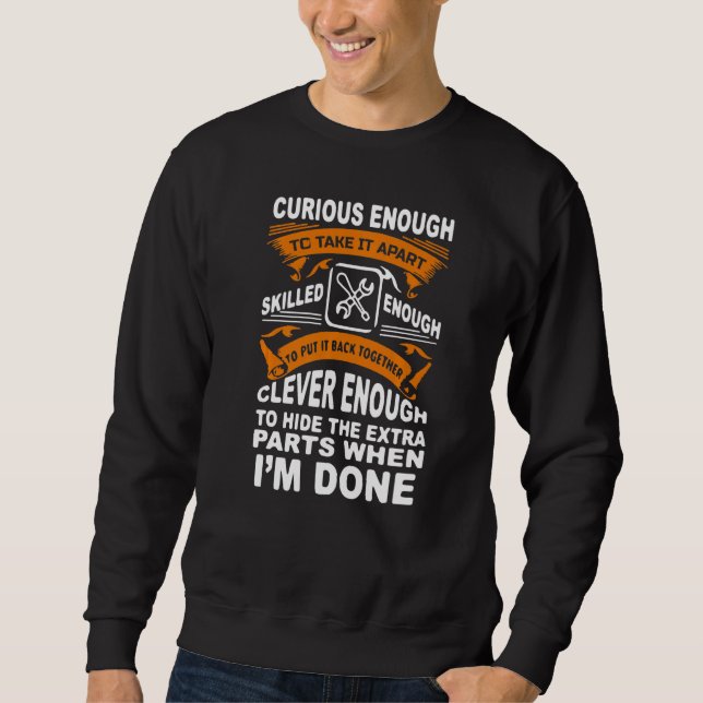 Sudadera Curioso Curioso Profesional E Inteligente Curioso  (Anverso)