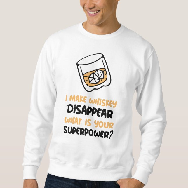 Sudadera Curioso hago que Whiskey desaparezca (Anverso)