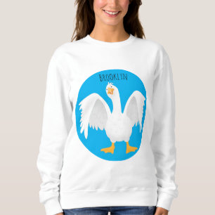 Sudadera Curioso ilustracion de personalizado ganso domésti