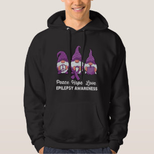 Sudadera Curioso lindo Gnomes Paz espero amar la epilepsia