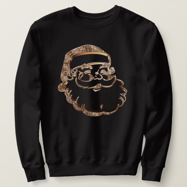 Sudadera Curioso Papá Noel Dorado Padre Navidad (Anverso del diseño)