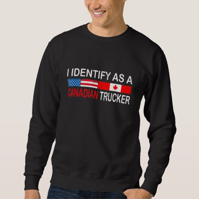 Sudadera Curioso Que Identifico Como Camionero Canadiense F (Anverso)