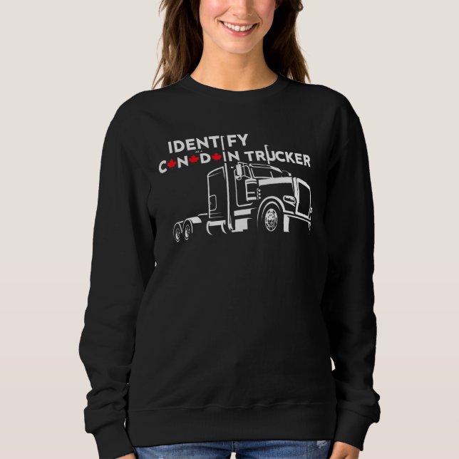 Sudadera Curioso Que Identifico Como Camionero Canadiense F (Anverso)
