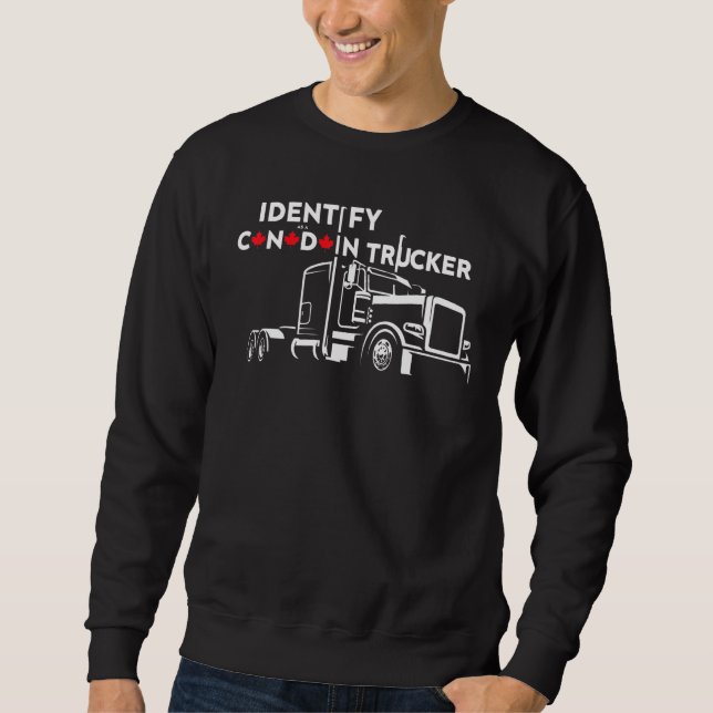 Sudadera Curioso Que Identifico Como Camionero Canadiense F (Anverso)