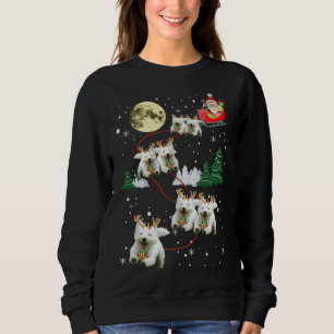 Sudadera Curiosos renos Westie Navidades de Navidad Perros