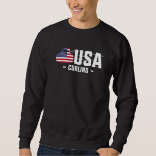 Sudadera Curl 3 del equipo de curling de la bandera estadou