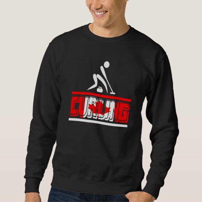 Sudadera Curling Canada Entrenador de fans canadiense Team  (Anverso)