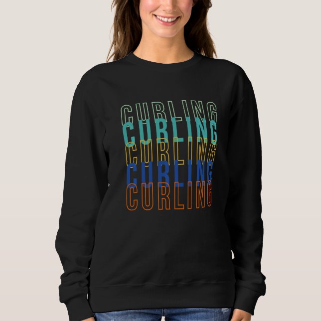 Sudadera Curling Curler Stone Barrido Curl de Hielo (Anverso)