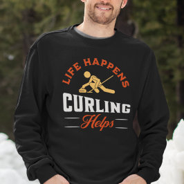 Sudadera Curling gracioso para hombres o mujeres