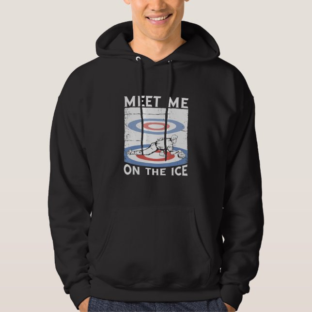 Sudadera Curling Meet Me On The Ice Winter Sport Curling Pl (Anverso)