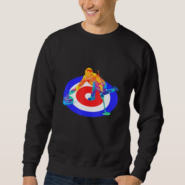 Sudadera Curling Shirt American Flag Curling Player (Anverso)