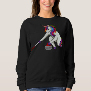 Sudadera Curling Stone Unicorn Curler Winter Sports