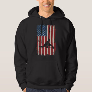 Sudadera Curling USA Bandera Estadounidense Curling Stone R