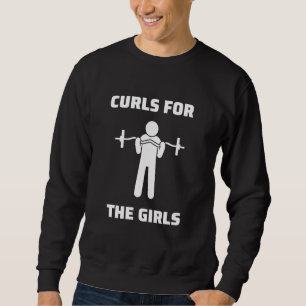 Sudadera Curls Para Los Chicas Barbell Bicep Curls Gym Dice