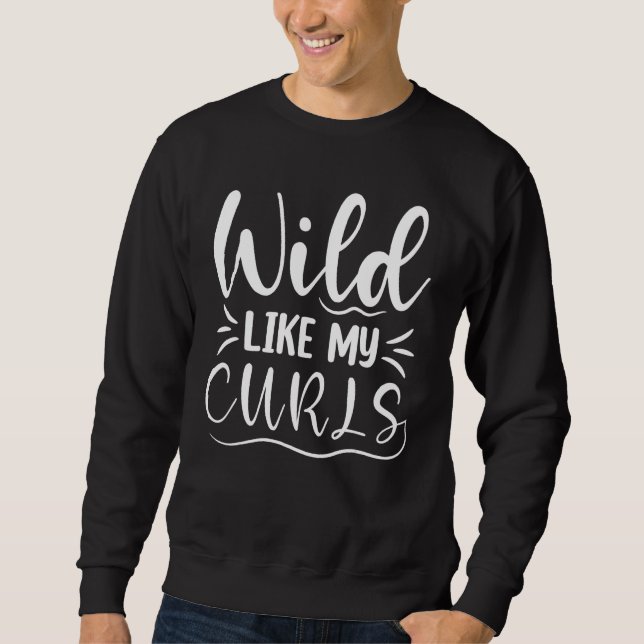 Sudadera Curly Hair Leopard Toddler Girls Wild Like My Curl (Anverso)