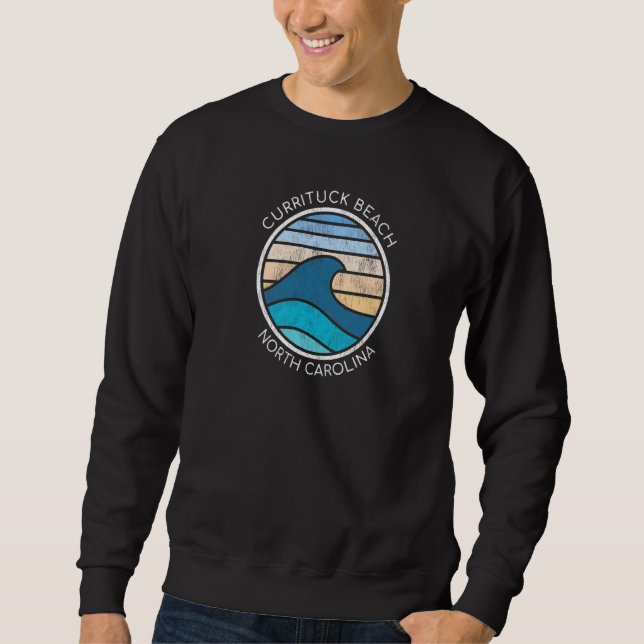 Sudadera Currituck Beach, NC Vacationing Shark Seawaves Pre (Anverso)
