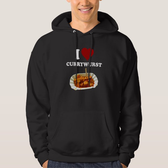 Sudadera Curry de comida rápida clásico me encanta currywur (Anverso)