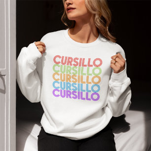 Sudadera Cursillo Colorido Apilado Arcoíris DeColores