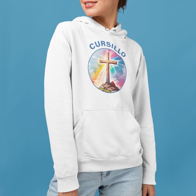 Sudadera Cursillo Cruz de Madera con Arcoíris y Nubes (Subido por el creador)