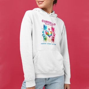 Sudadera Cursillo DeColores Gallo y Pinceladas de Cruz
