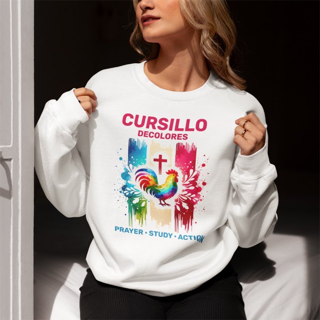Sudadera Cursillo DeColores Rooster & Cross Brush Strokes (Subido por el creador)