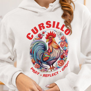 Sudadera Cursillo Gallo Colorido Reza Reflexiona Crece